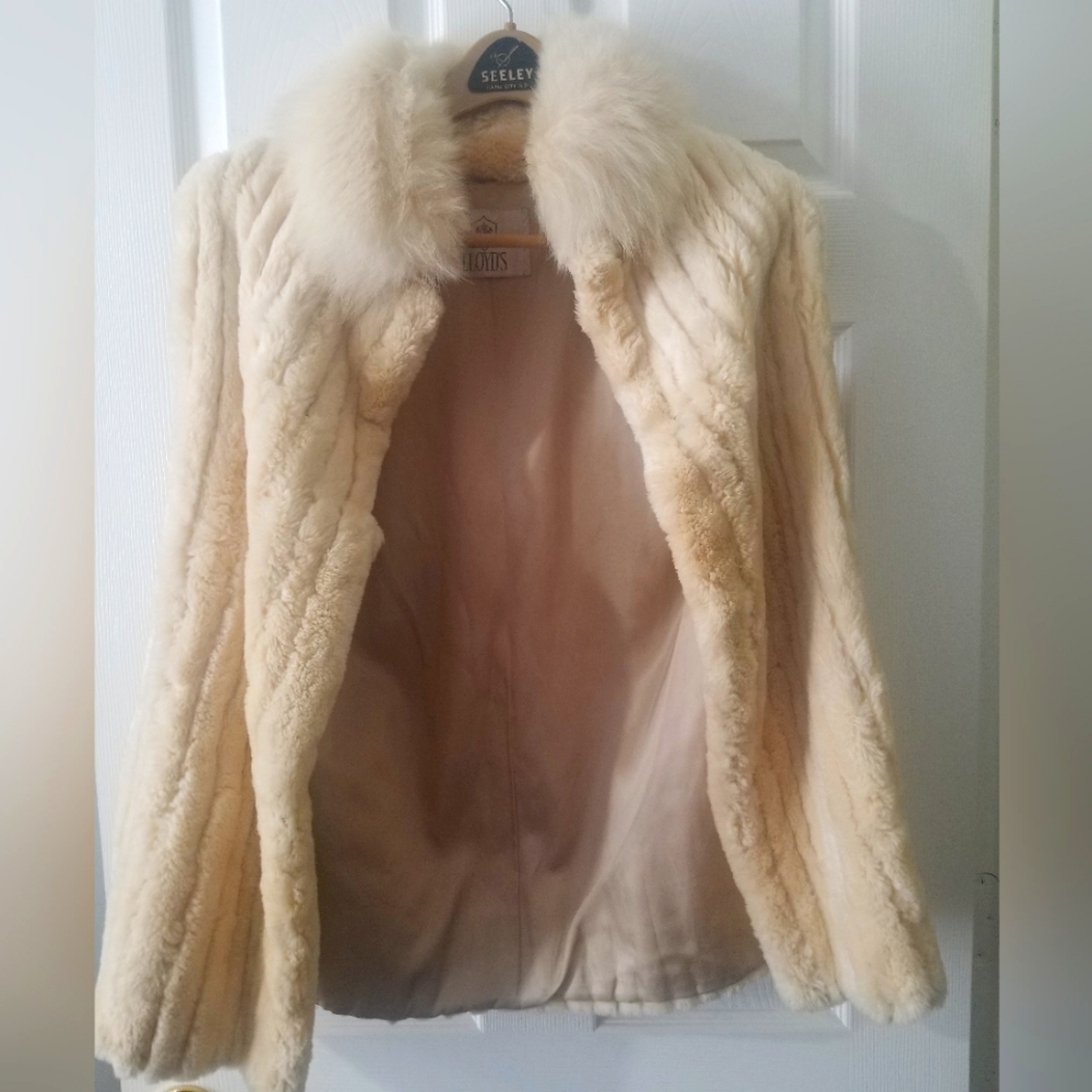 Lloyds Cream Real Fur Vest Size L